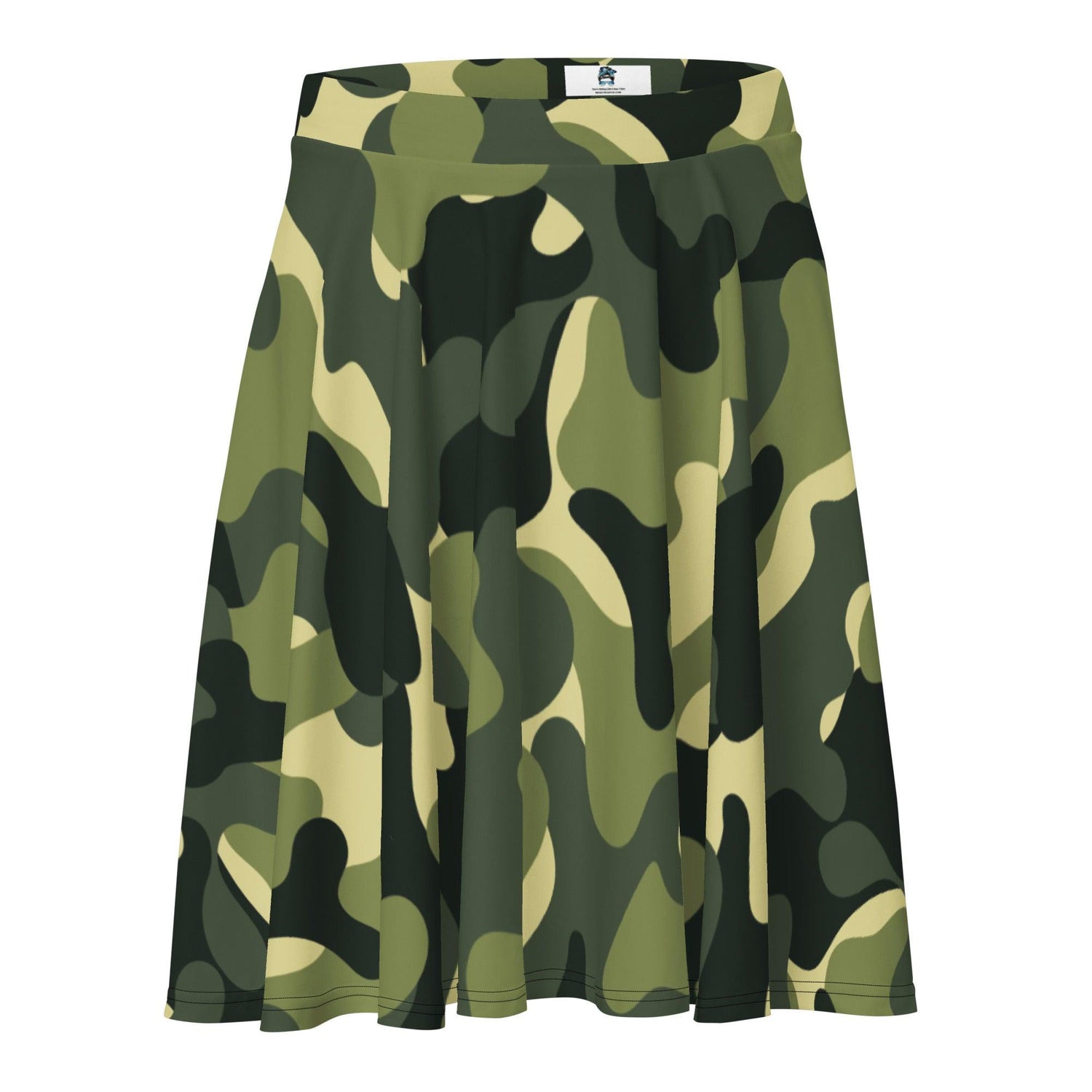 Green Camo Skater Skirt - MessyBunFun - Your Destination for Stylish Unisex Clothing, Tops and bottoms - MessyBunFun.com