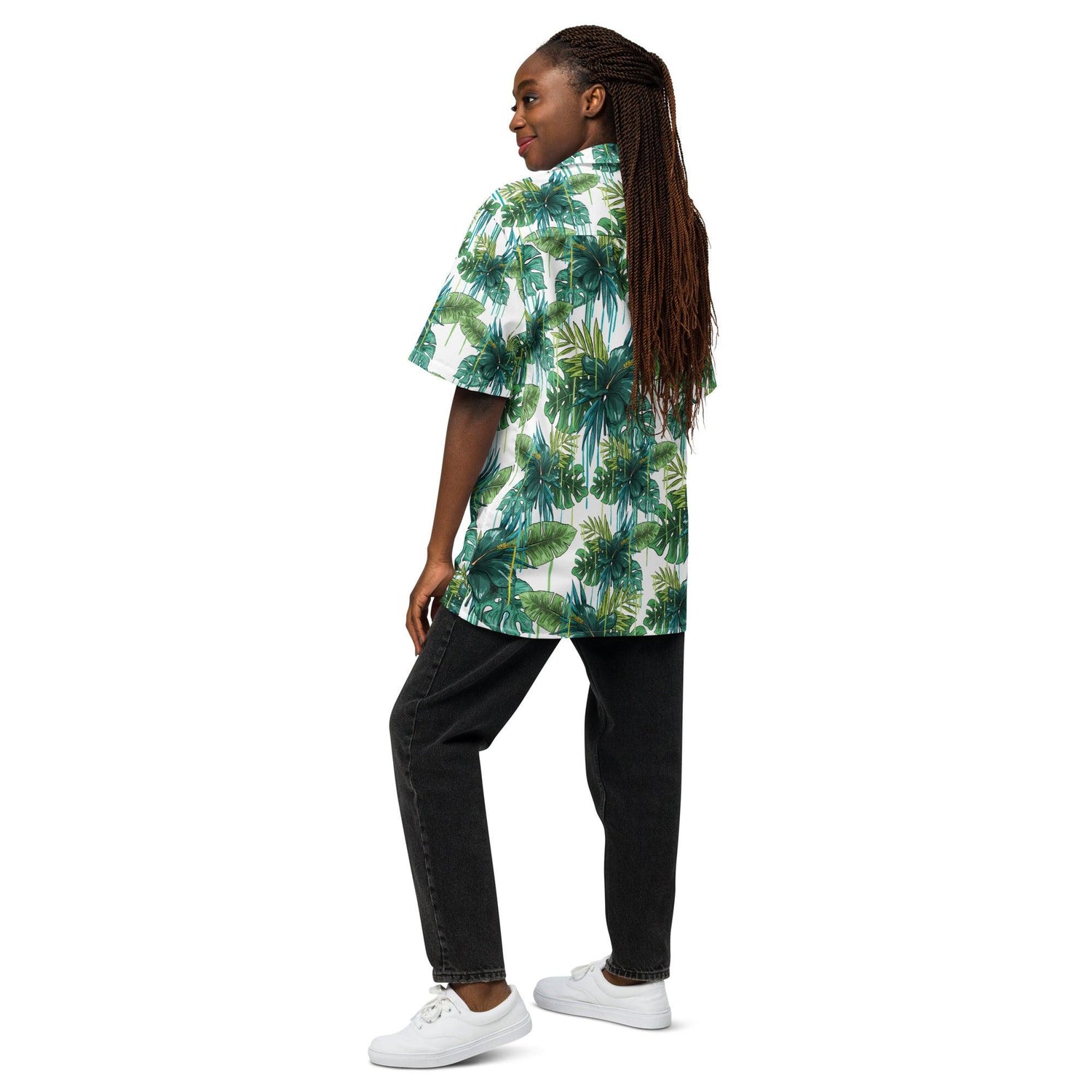 Green Tropics Unisex Button Shirt