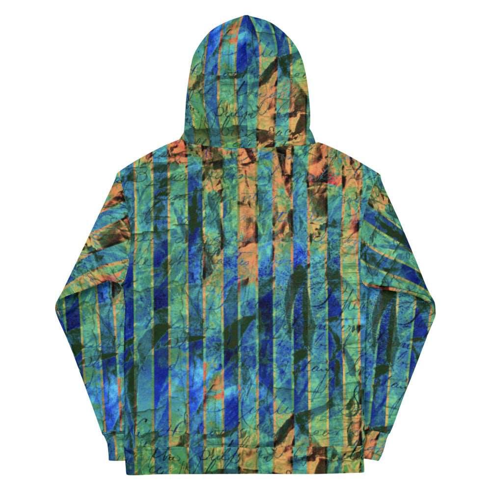 Blue and Gold Strip Unisex Hoodie - MessyBunFun - Your Destination for Stylish Unisex Clothing, Tops and bottoms - MessyBunFun.com