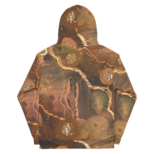 Brown Boho Tie-Dye Unisex Hoodie - MessyBunFun - Your Destination for Stylish Unisex Clothing, Tops and bottoms - MessyBunFun.com