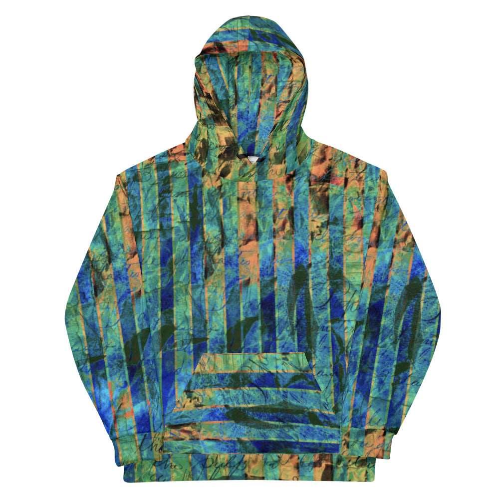 Blue and Gold Strip Unisex Hoodie - MessyBunFun - Your Destination for Stylish Unisex Clothing, Tops and bottoms - MessyBunFun.com