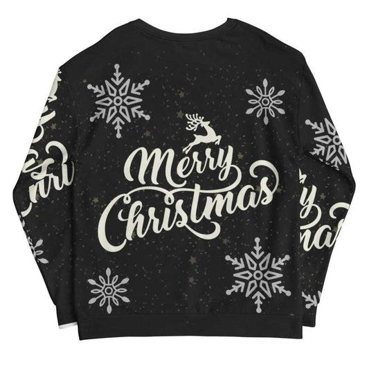 Black Merry Christmas Ugly Sweater Unisex Sweatshirt