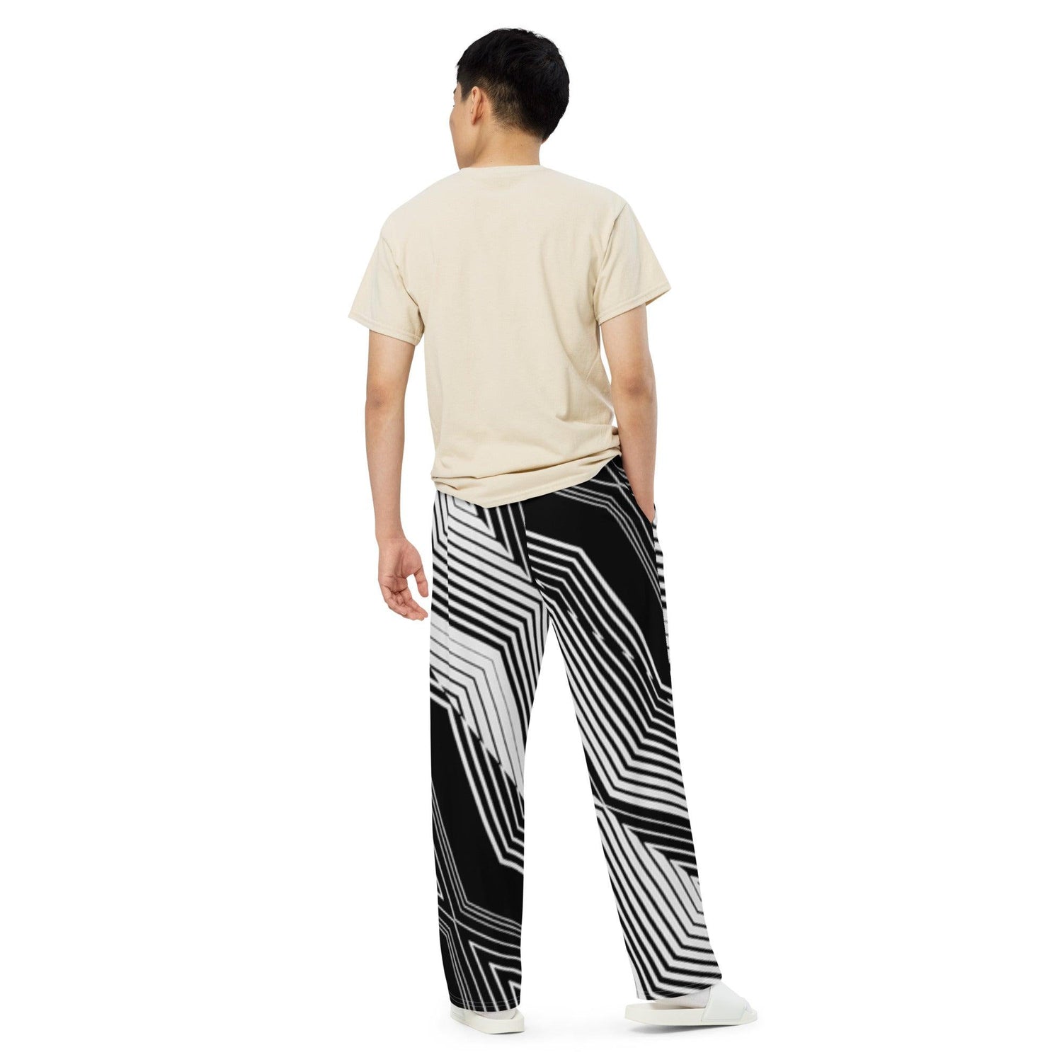 Escalation Unisex Wide-Leg Pants - MessyBunFun - Your Destination for Stylish Unisex Clothing, Tops and bottoms - MessyBunFun.com