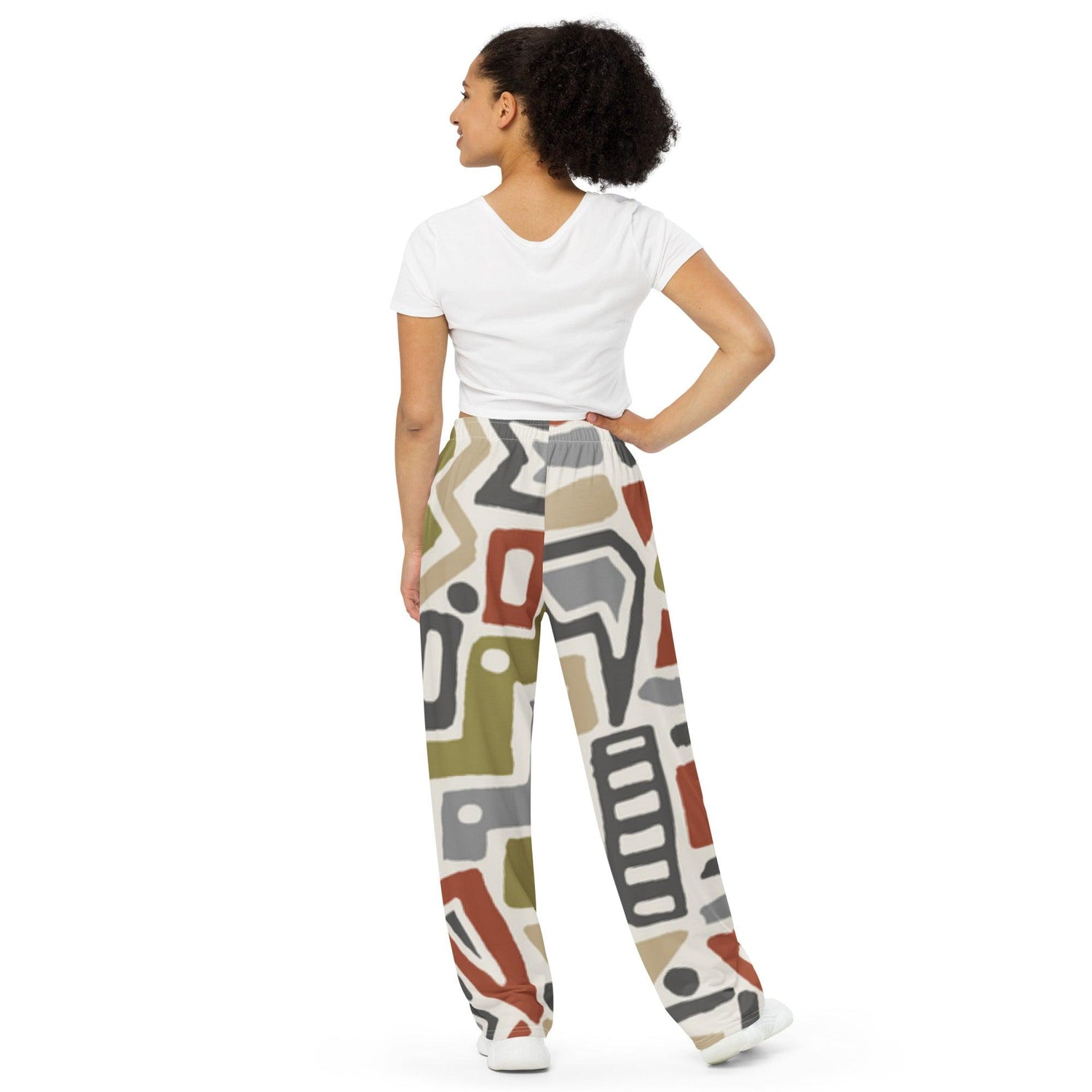 All-over print unisex wide-leg pants