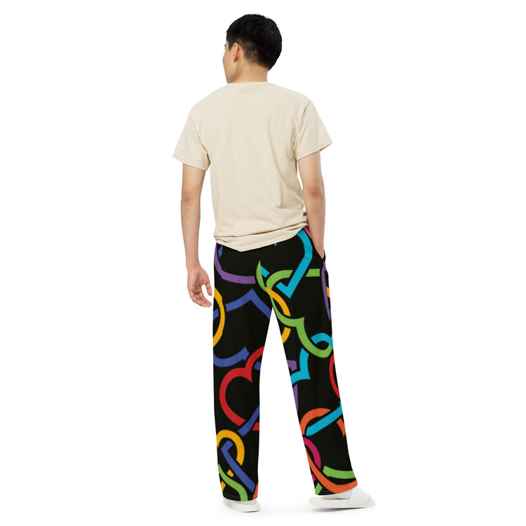 All-over print unisex wide-leg pants