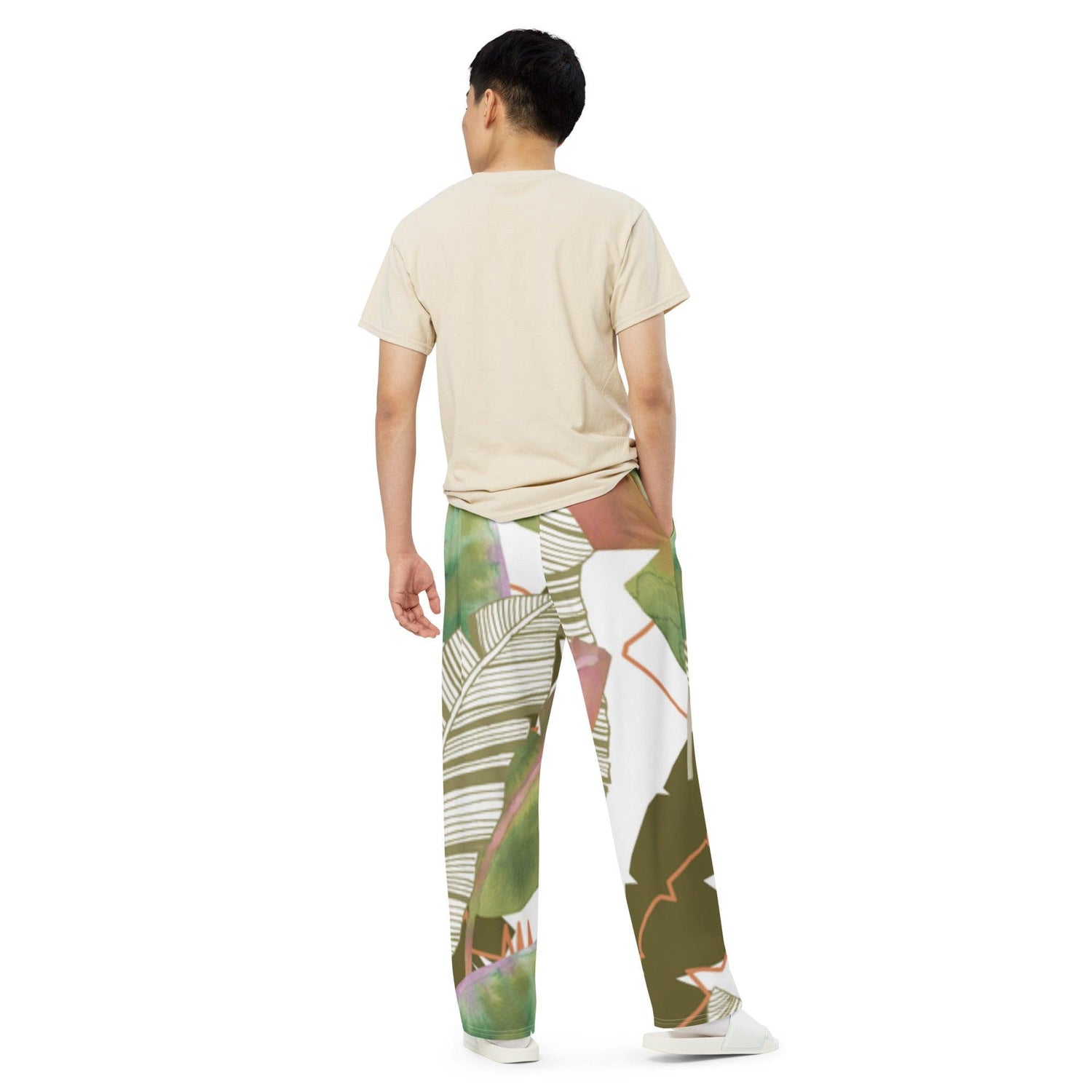 Green Summer unisex wide-leg pants