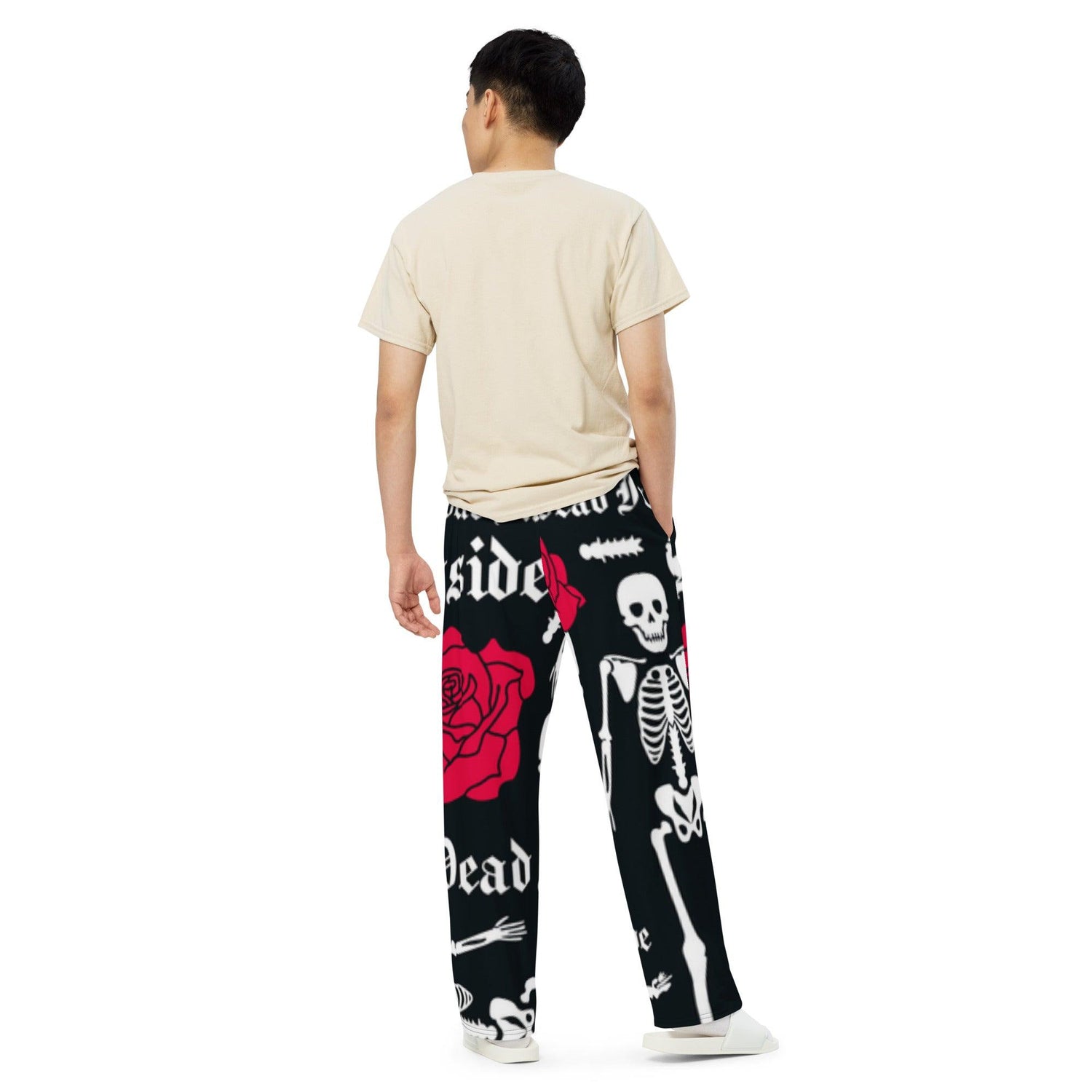 Roses of Death unisex wide-leg pants