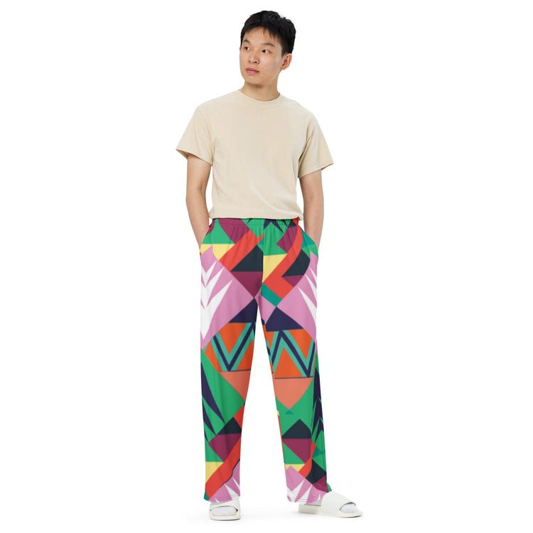 Points of View Unisex Wide-Leg Pants - MessyBunFun - Your Destination for Stylish Unisex Clothing, Tops and bottoms - MessyBunFun.com