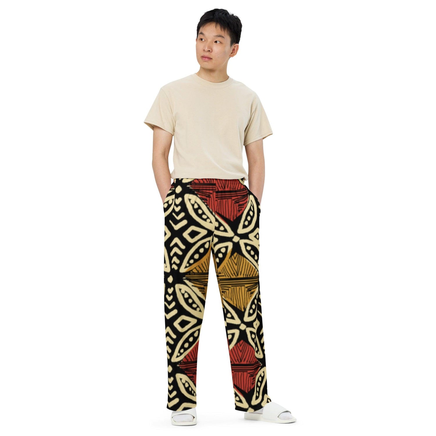 Tribal Dancer Unisex Wide-Leg Pants - MessyBunFun - Your Destination for Stylish Unisex Clothing, Tops and bottoms - MessyBunFun.com