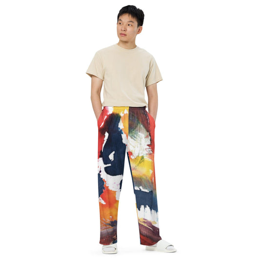 Fall Pallet Unisex Wide-Leg Pants - MessyBunFun - Your Destination for Stylish Unisex Clothing, Tops and bottoms - MessyBunFun.com