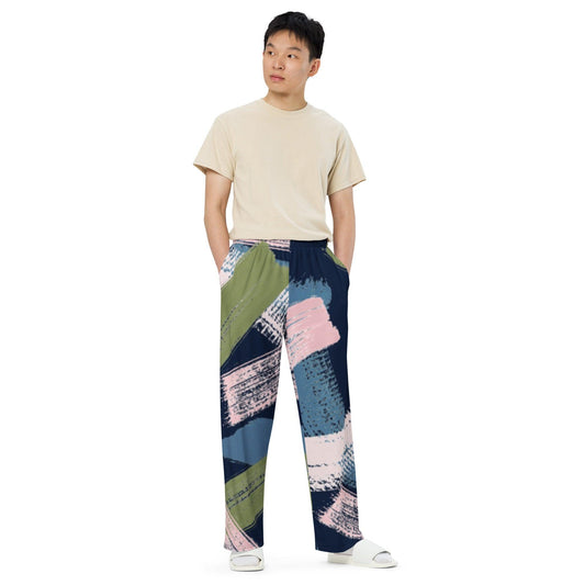 Dry Brushing Unisex Wide-Leg Pants - MessyBunFun - Your Destination for Stylish Unisex Clothing, Tops and bottoms - MessyBunFun.com