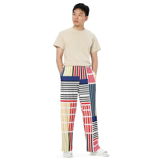 All-over print unisex wide-leg pants