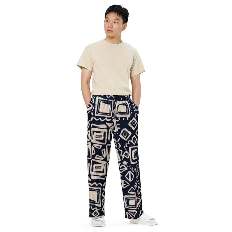 All-over print unisex wide-leg pants