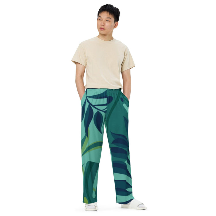 All-over print unisex wide-leg pants