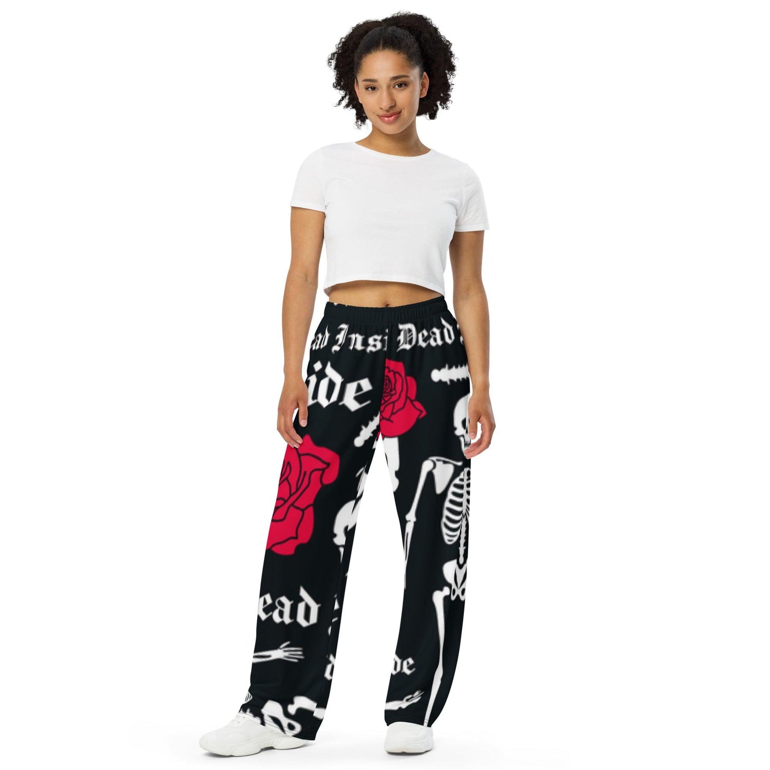 Roses of Death unisex wide-leg pants