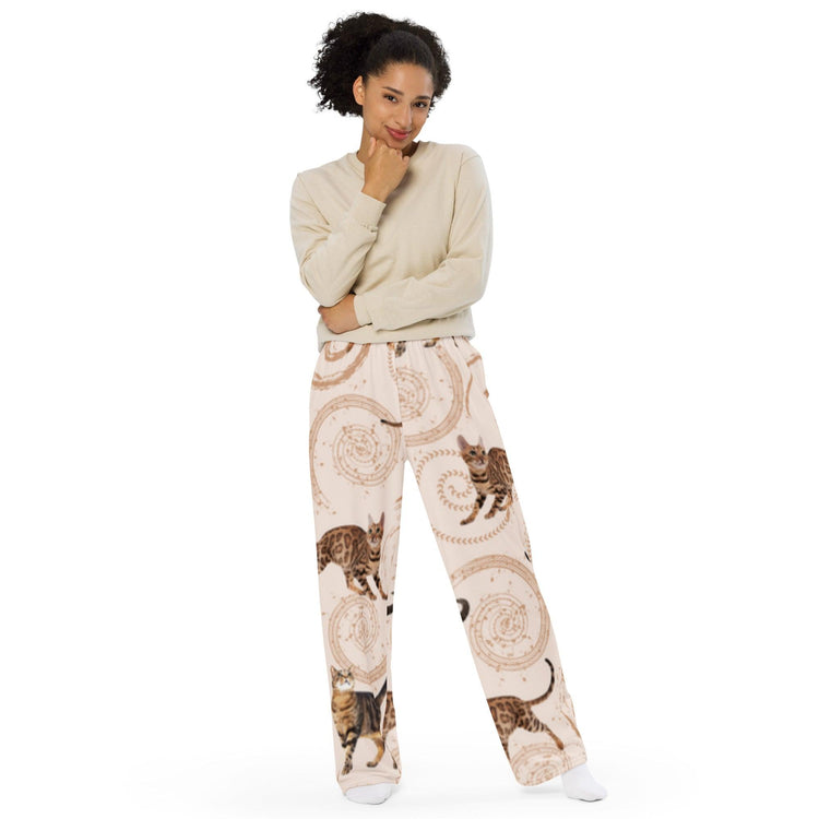 All-over print unisex wide-leg pants