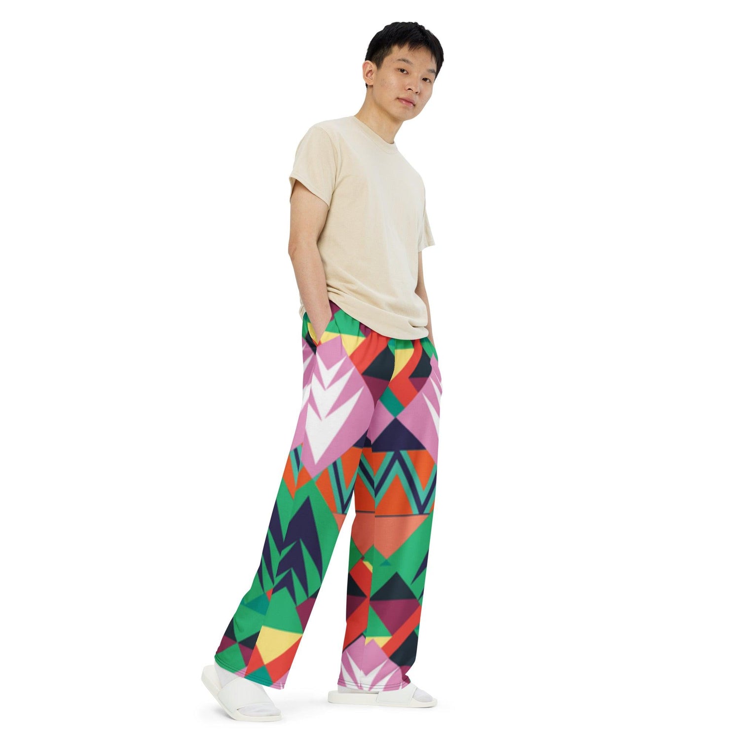 Points of View Unisex Wide-Leg Pants - MessyBunFun - Your Destination for Stylish Unisex Clothing, Tops and bottoms - MessyBunFun.com