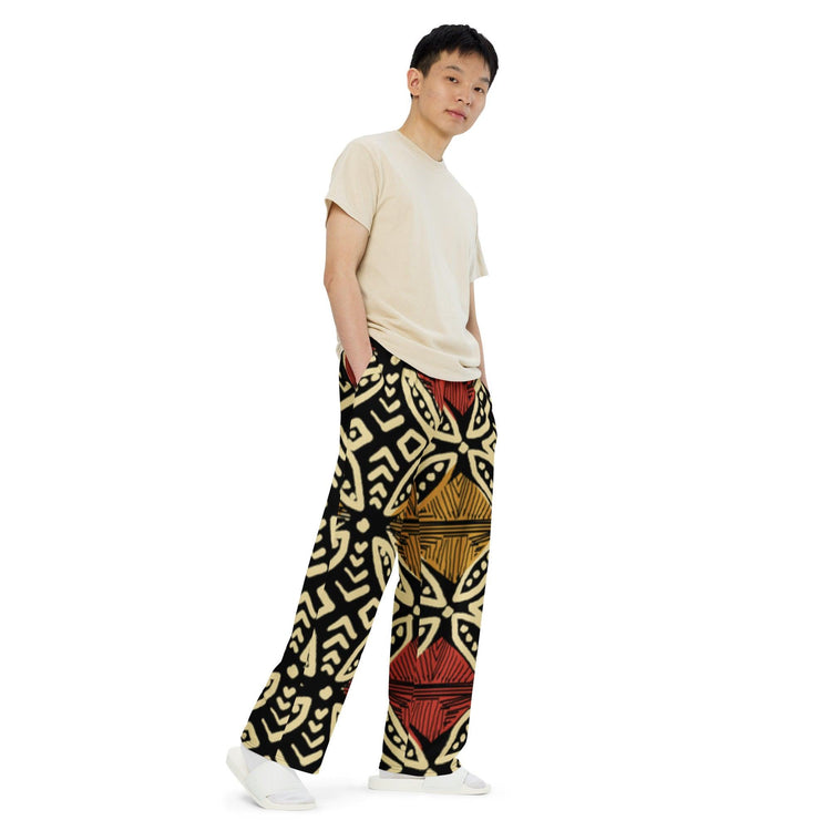 Tribal Dancer Unisex Wide-Leg Pants - MessyBunFun - Your Destination for Stylish Unisex Clothing, Tops and bottoms - MessyBunFun.com