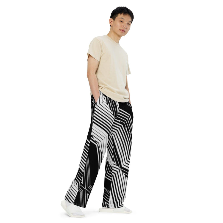 Escalation Unisex Wide-Leg Pants - MessyBunFun - Your Destination for Stylish Unisex Clothing, Tops and bottoms - MessyBunFun.com