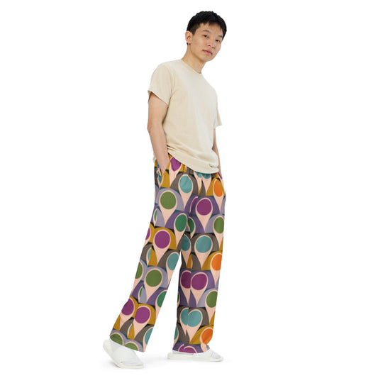 Color Location Unisex Wide-Leg Pants - MessyBunFun - Your Destination for Stylish Unisex Clothing, Tops and bottoms - MessyBunFun.com