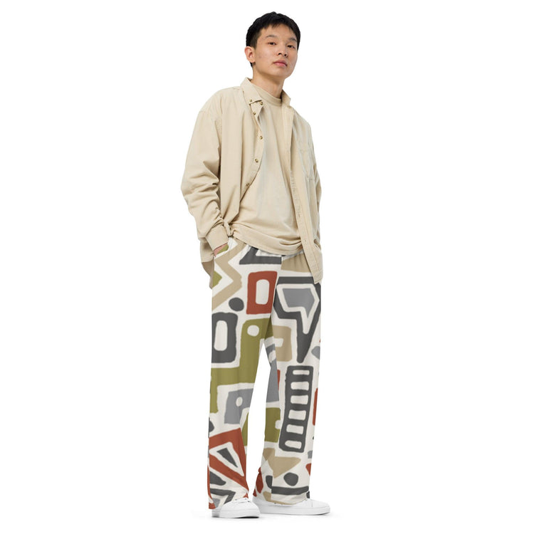 All-over print unisex wide-leg pants