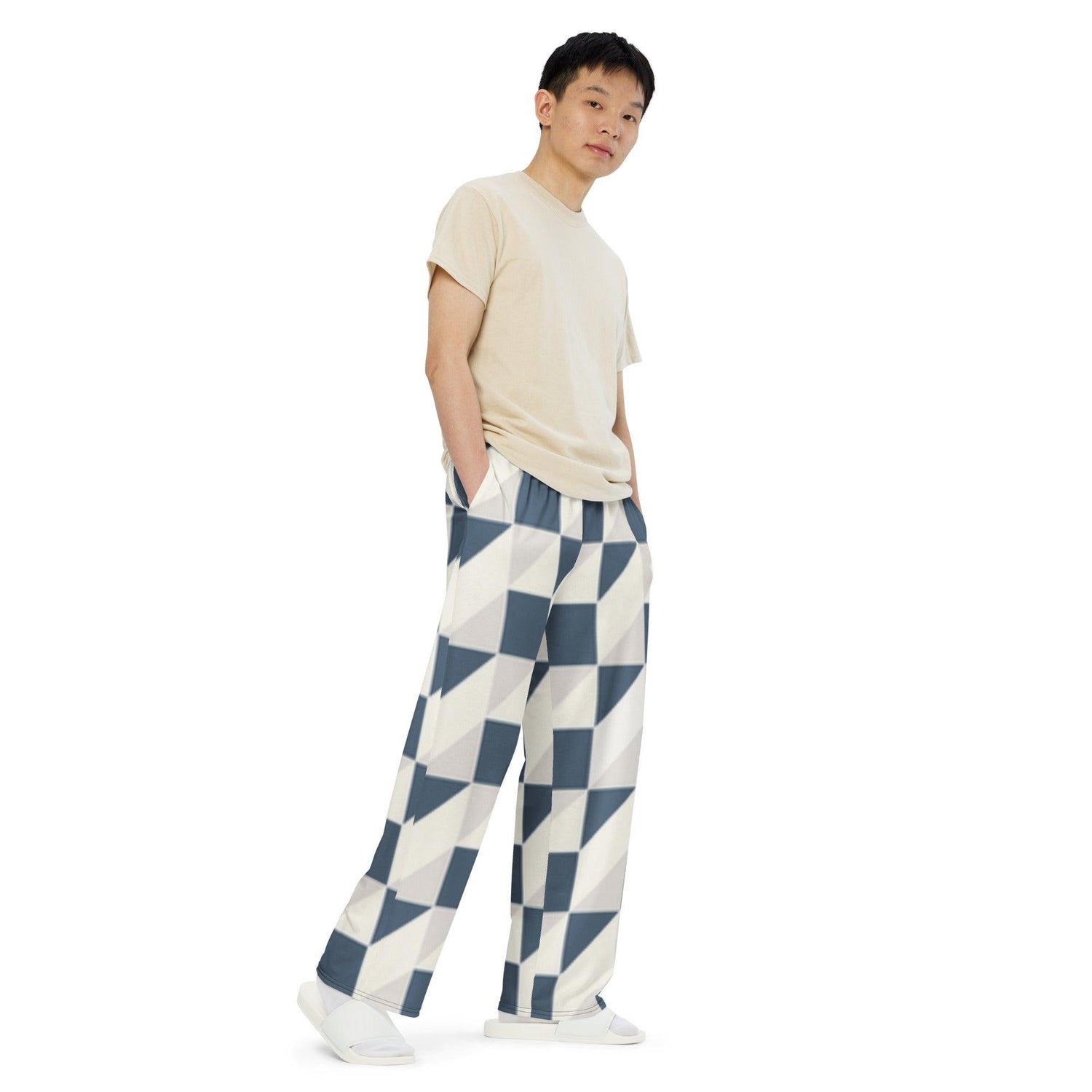 All-over print unisex wide-leg pants