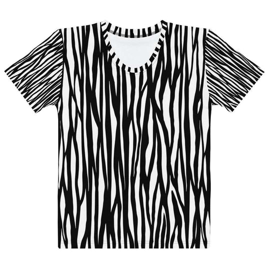 Black and White Curvy Lines Women's T-shirt