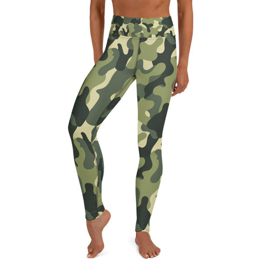 Green Camo Yoga Leggings