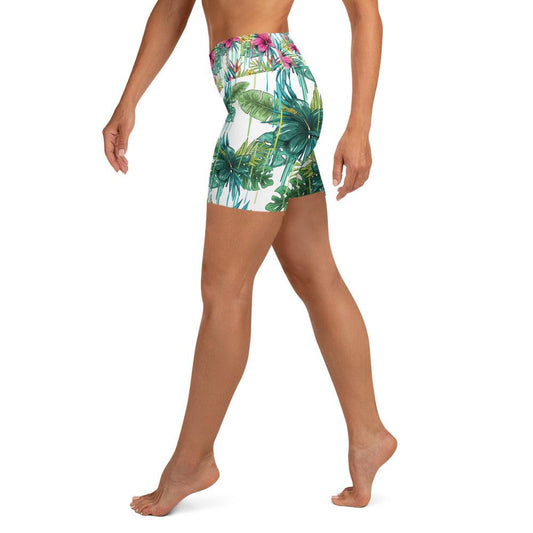 Tropical Summer Yoga Shorts