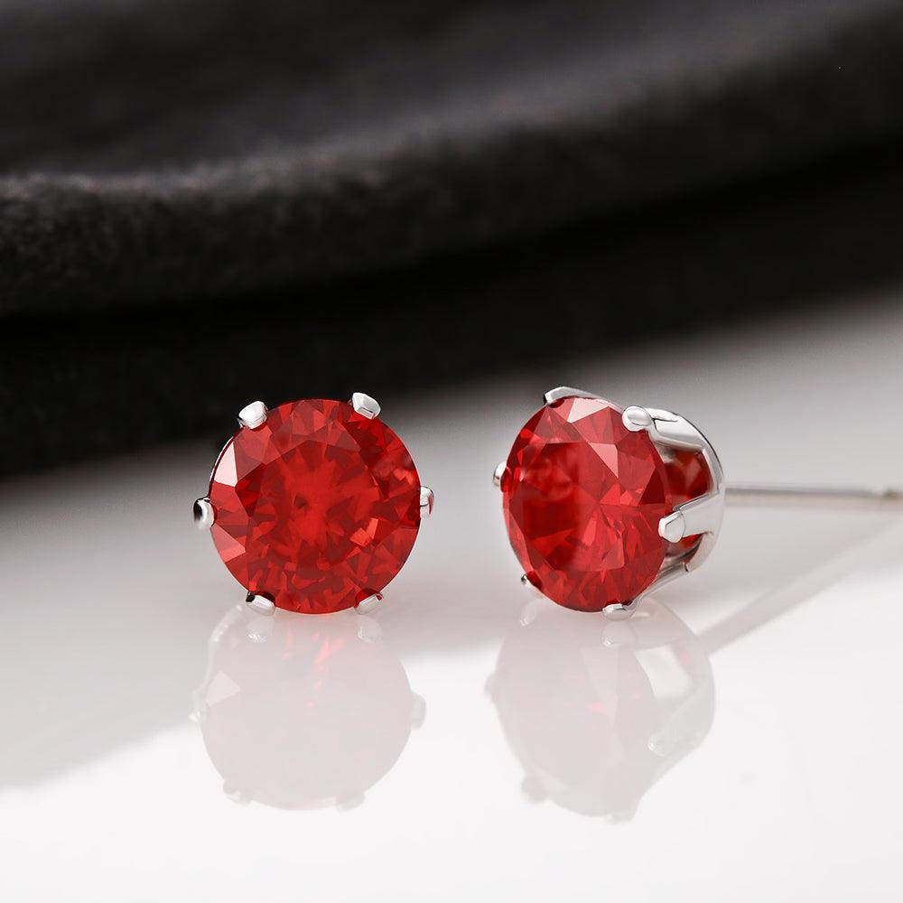 Red Cubic Zirconia Earrings - MessyBunFun.com