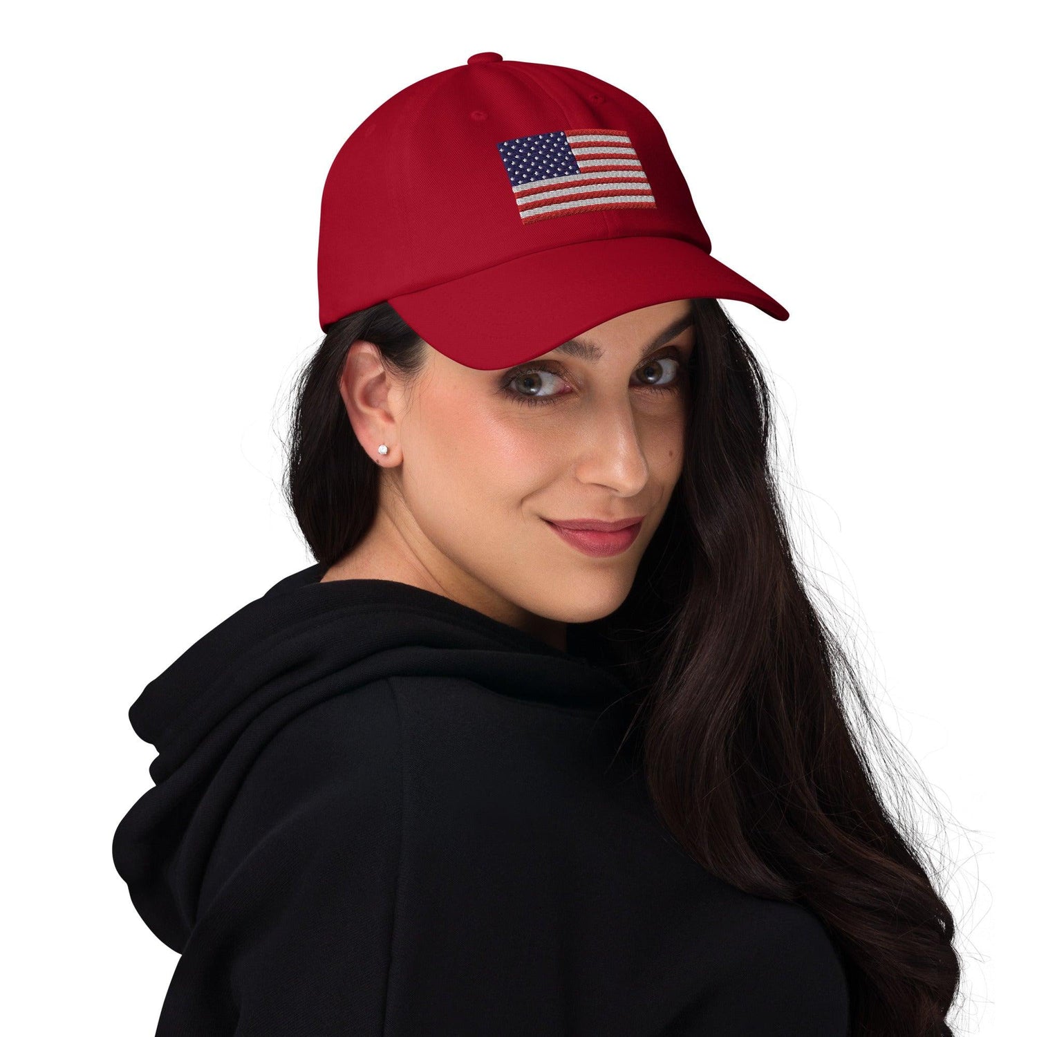 Embroidered American Flag Dad Hat - MessyBunFun.com