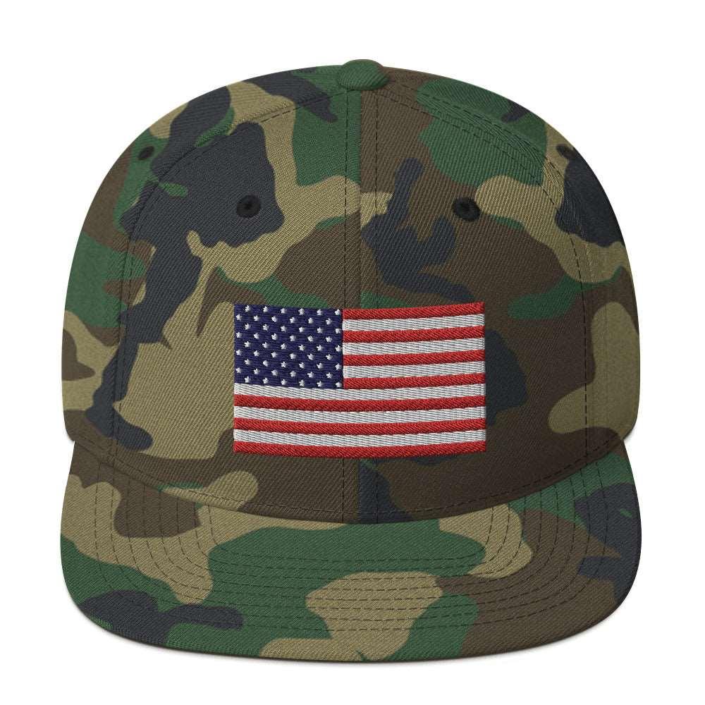 American Flag Classic Flatbill Snapback Hat