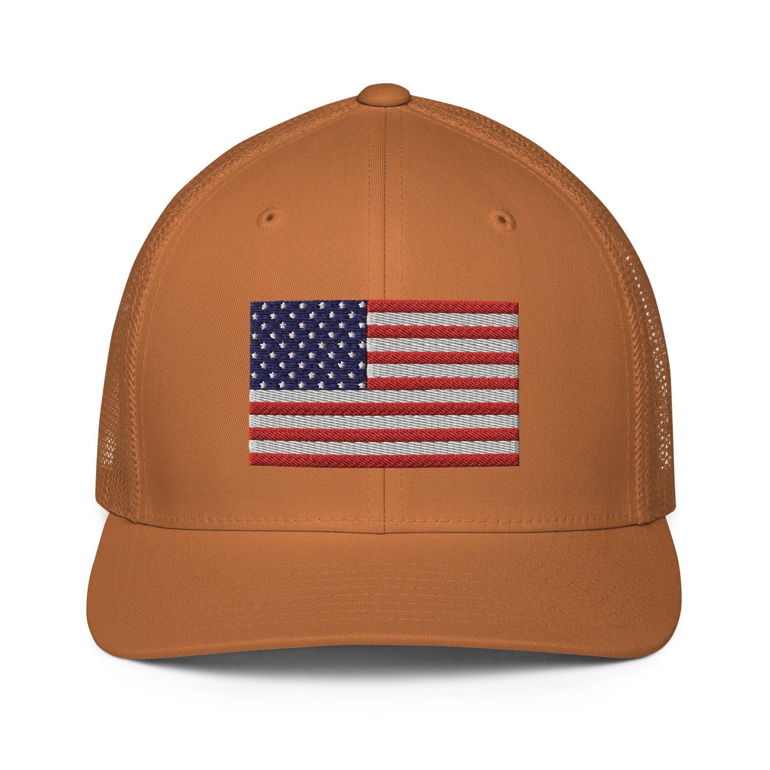 Embroidered American Trucker Closed-Back Trucker Hat