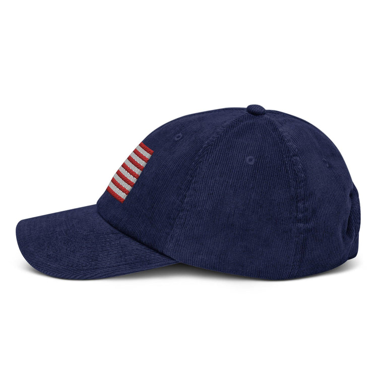 Embroidery American Flag Corduroy hat