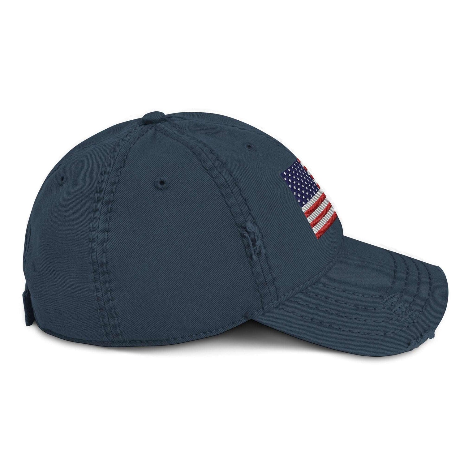 Embroidery American Flag Distressed Dad Hat