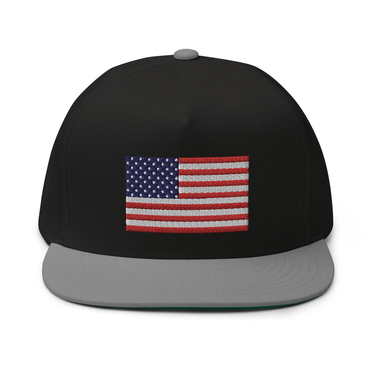 USA Flag Flat Bill Hat