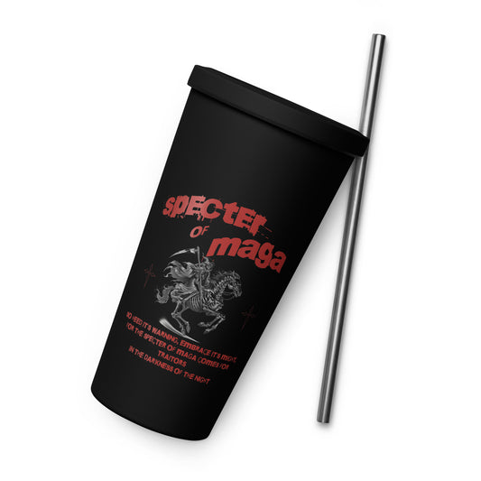 Specter of Mage Insulated Tumbler with a Straw