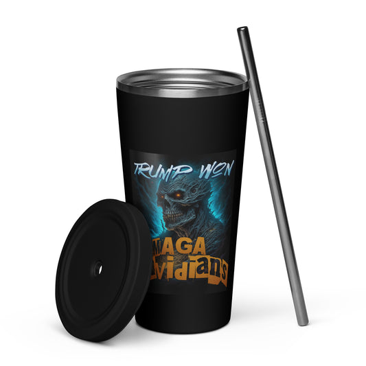 MAGA Davidians Insulated Tumbler With A Straw - MessyBunFun - Your Destination for Stylish Unisex Clothing, Tops and bottoms - MessyBunFun.com