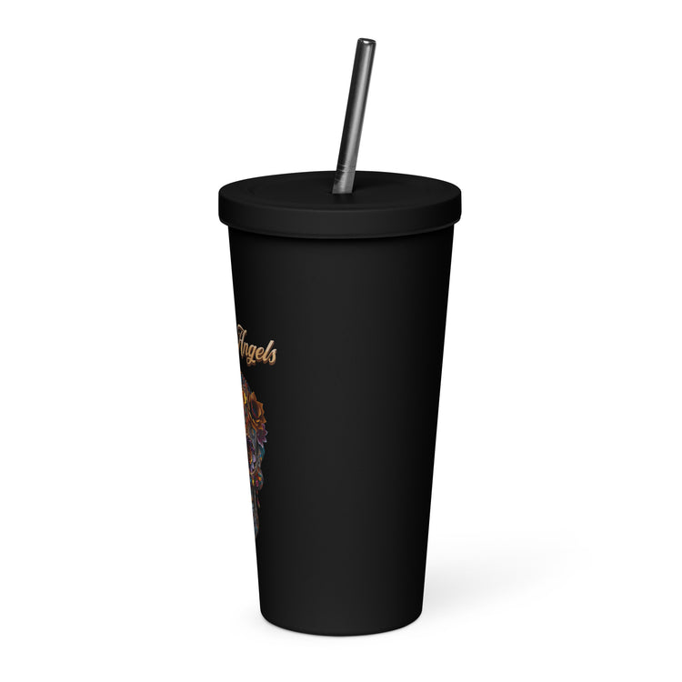 Savage Angels Insulated Tumbler With A Straw