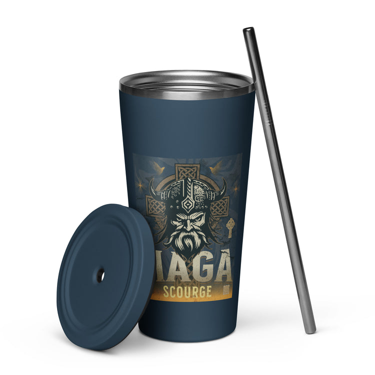 Maga Scourge Insulated Tumbler with A Straw