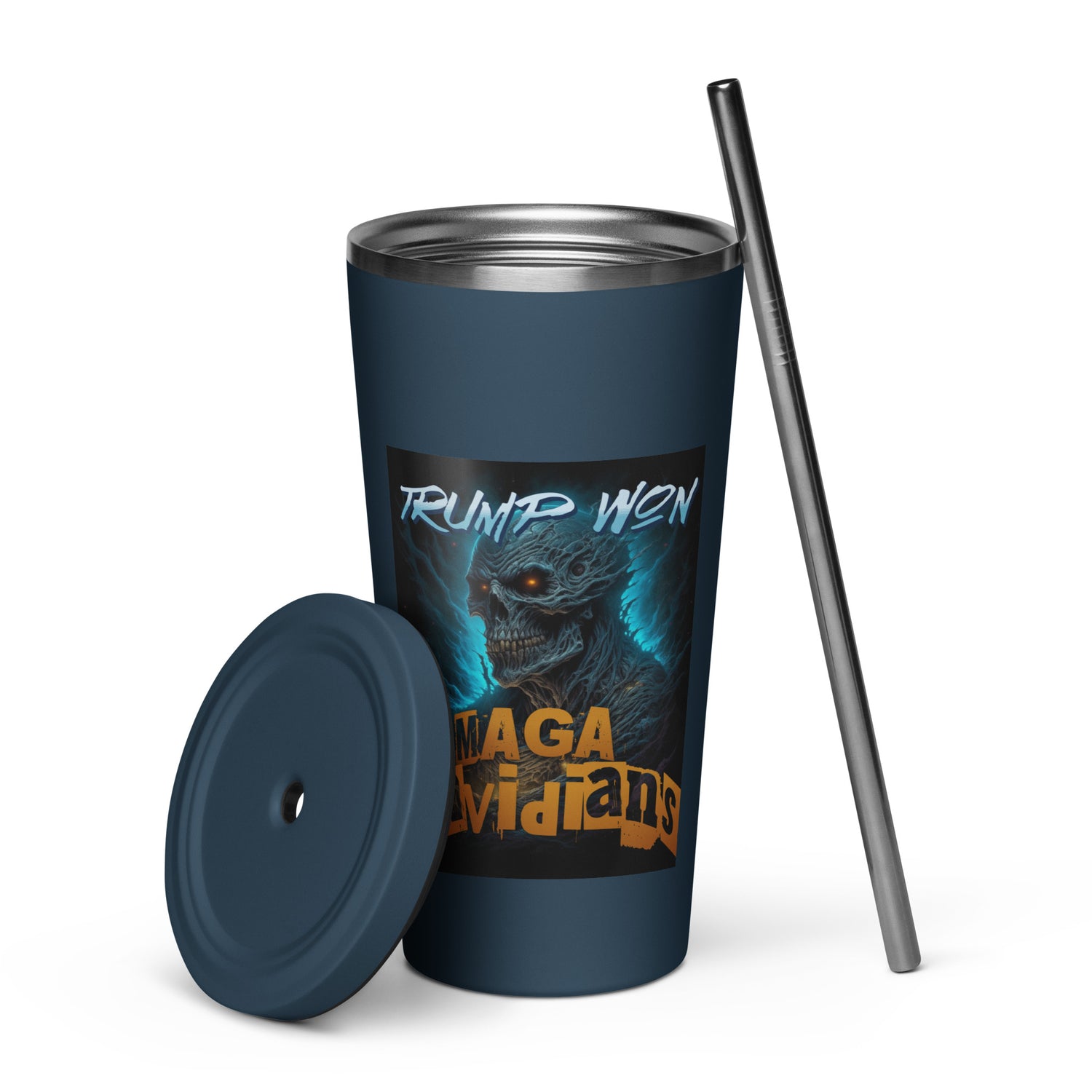 MAGA Davidians Insulated Tumbler With A Straw - MessyBunFun - Your Destination for Stylish Unisex Clothing, Tops and bottoms - MessyBunFun.com