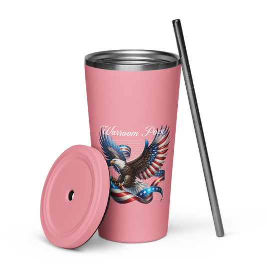 Warroom Posse Insulated Tumbler With A Straw - MessyBunFun - Your Destination for Stylish Unisex Clothing, Tops and bottoms - MessyBunFun.com