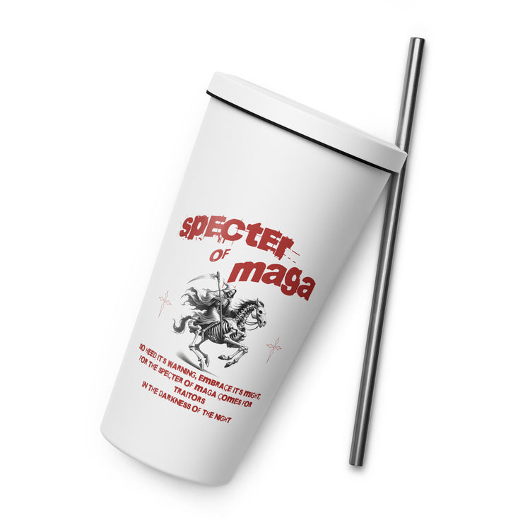 Specter of Mage Insulated Tumbler with a Straw