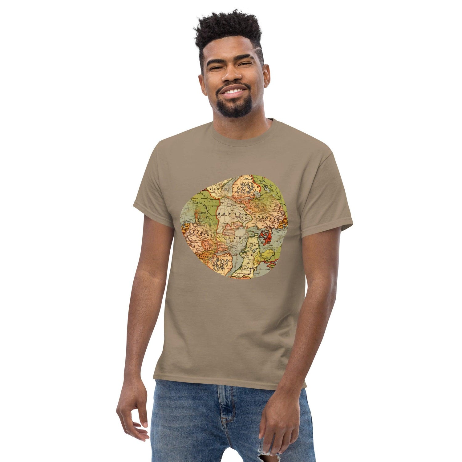 Old World Map Men's Classic T-Shirt - MessyBunFun - Your Destination for Stylish Unisex Clothing, Tops and bottoms - MessyBunFun.com