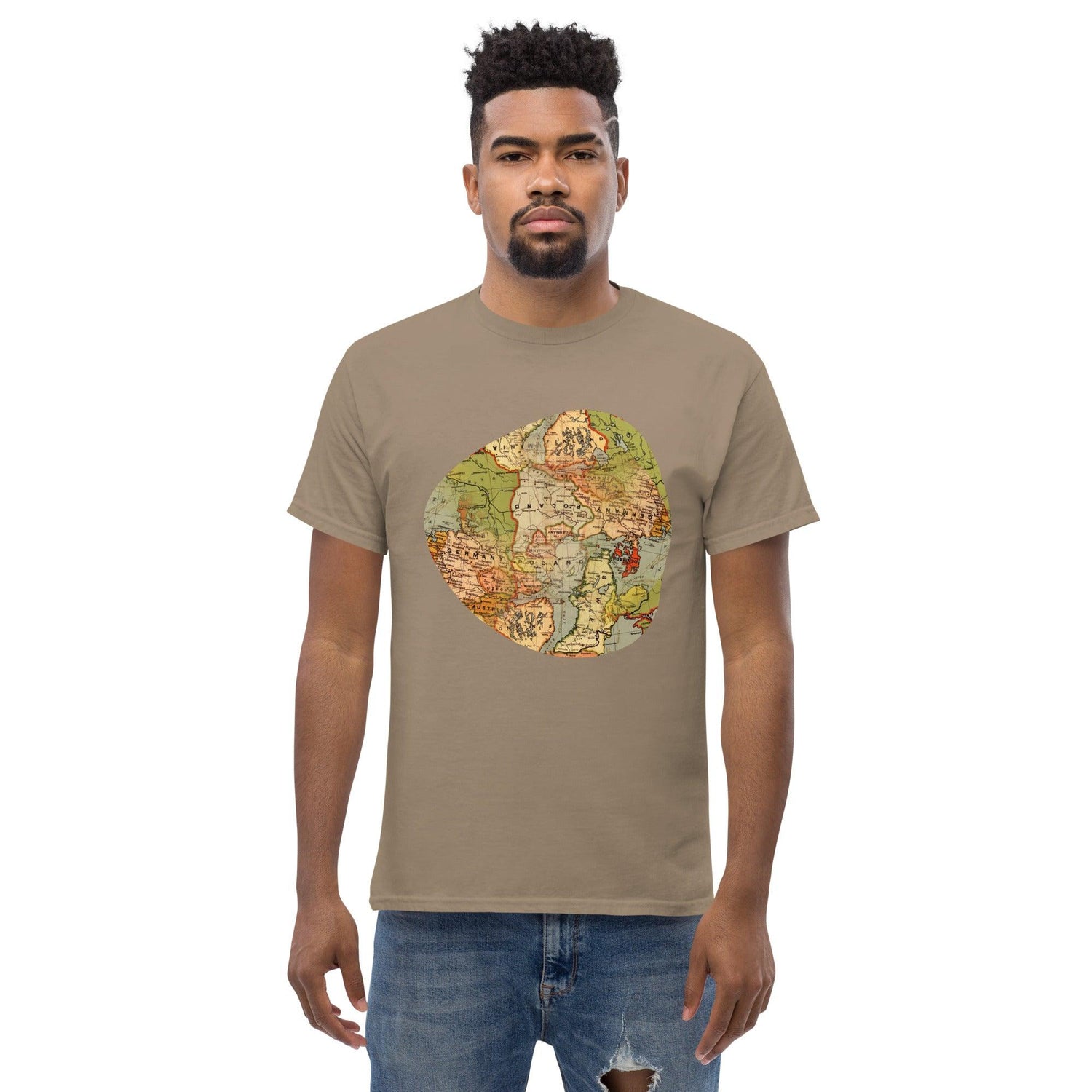 Old World Map Men's Classic T-Shirt - MessyBunFun - Your Destination for Stylish Unisex Clothing, Tops and bottoms - MessyBunFun.com