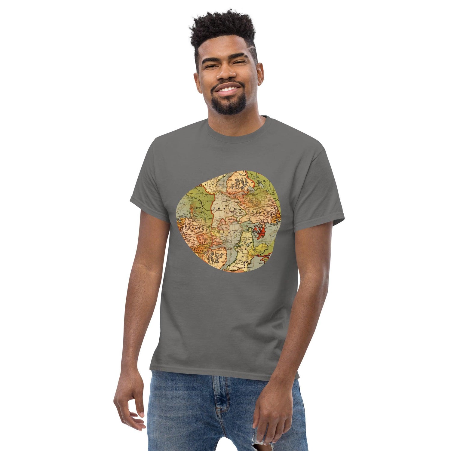 Old World Map Men's Classic T-Shirt - MessyBunFun - Your Destination for Stylish Unisex Clothing, Tops and bottoms - MessyBunFun.com