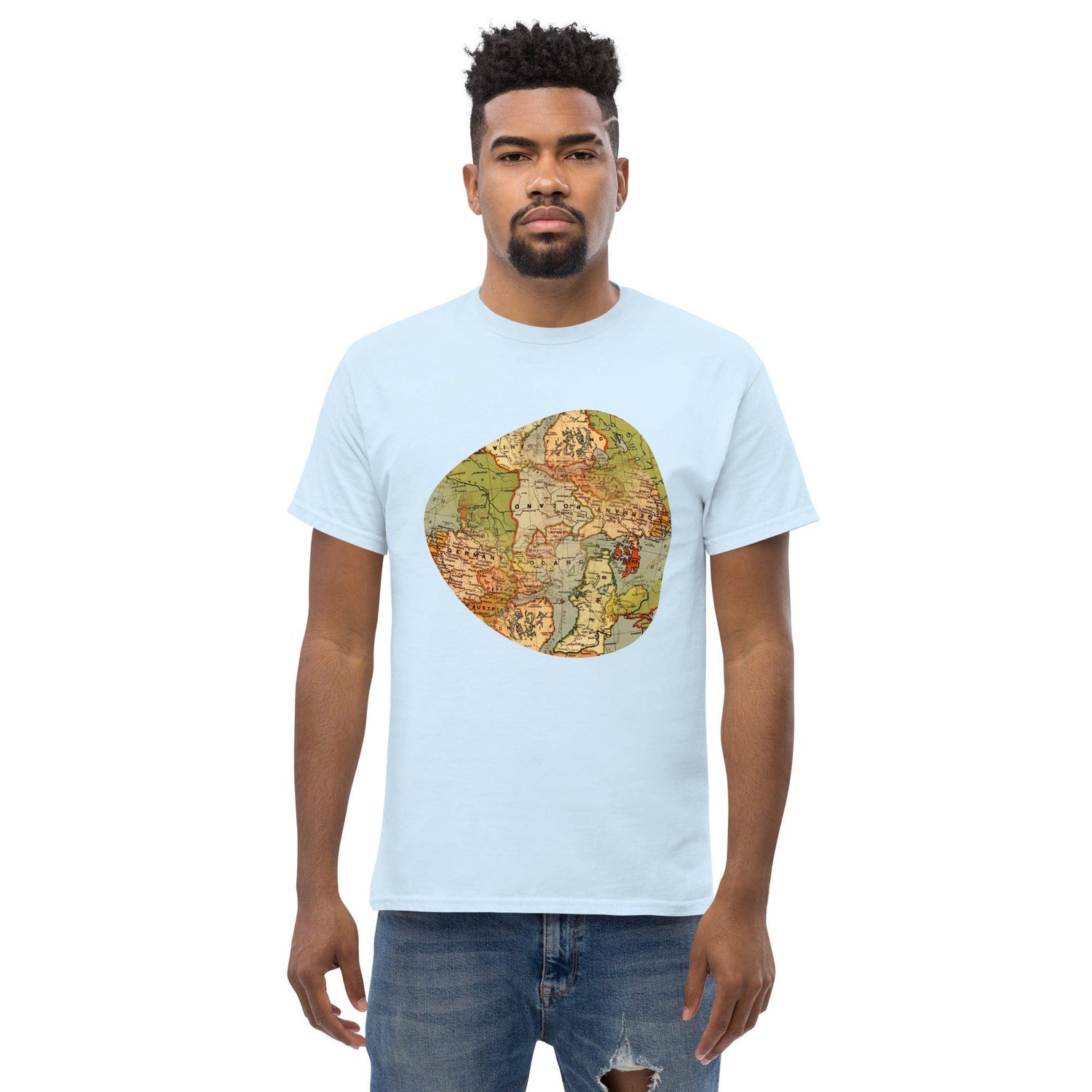 Old World Map Men's Classic T-Shirt - MessyBunFun - Your Destination for Stylish Unisex Clothing, Tops and bottoms - MessyBunFun.com