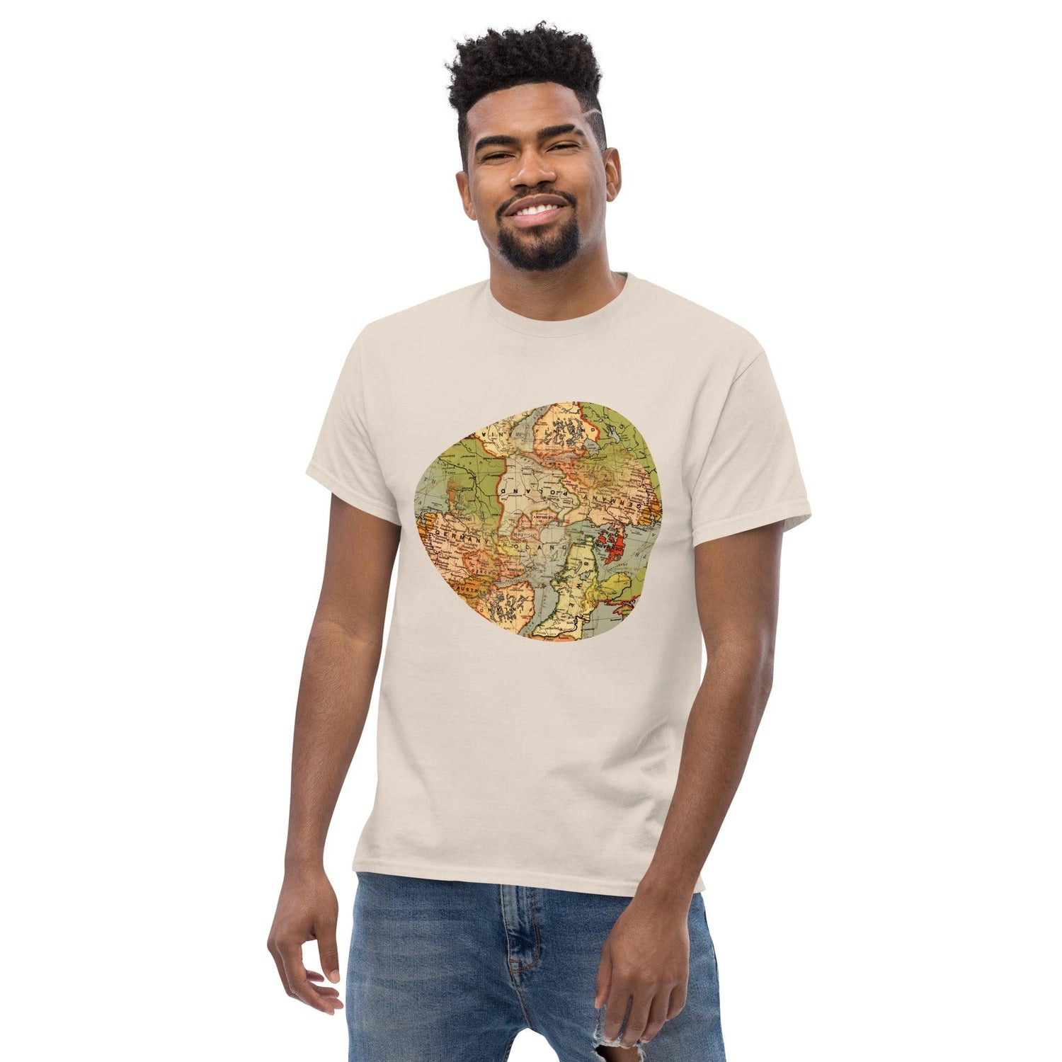 Old World Map Men's Classic T-Shirt - MessyBunFun - Your Destination for Stylish Unisex Clothing, Tops and bottoms - MessyBunFun.com