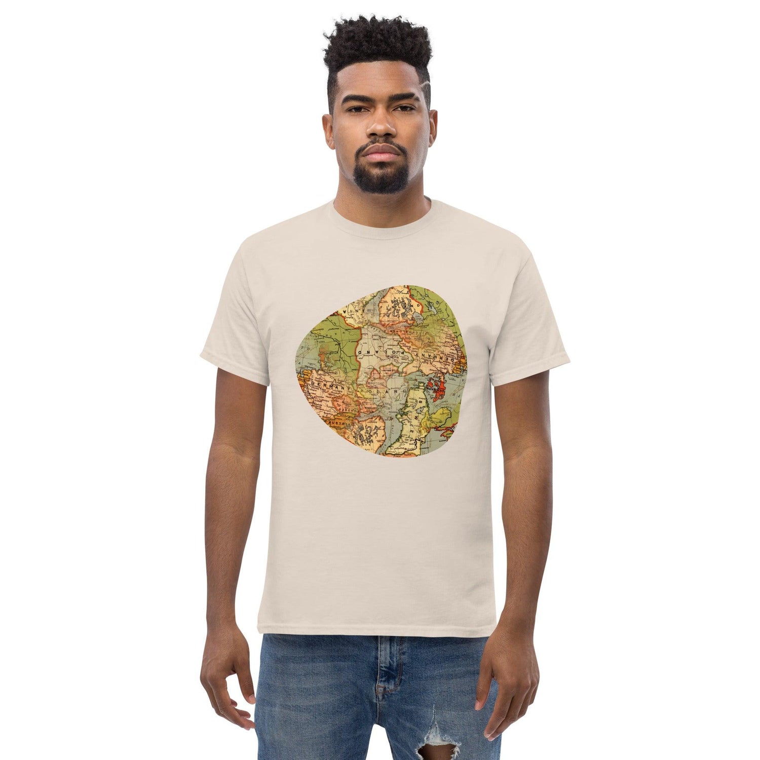 Old World Map Men's Classic T-Shirt - MessyBunFun - Your Destination for Stylish Unisex Clothing, Tops and bottoms - MessyBunFun.com