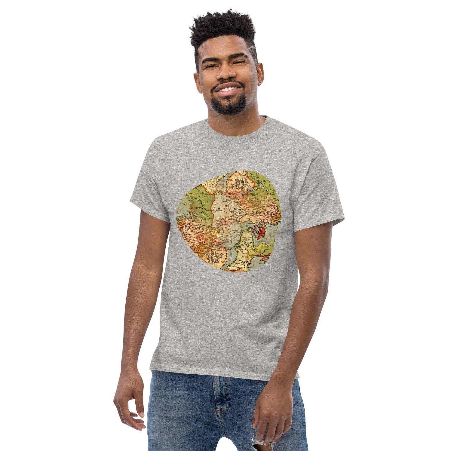 Old World Map Men's Classic T-Shirt - MessyBunFun - Your Destination for Stylish Unisex Clothing, Tops and bottoms - MessyBunFun.com